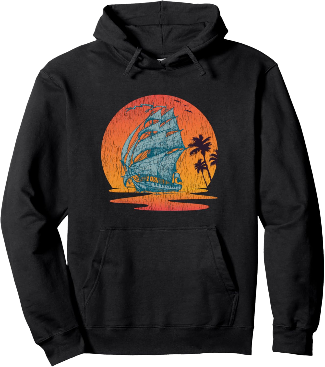 

Ретро винтажная толстовка с изображением капитана парусника и отца-моряка Boating Cruising Apparel.Usa, черный