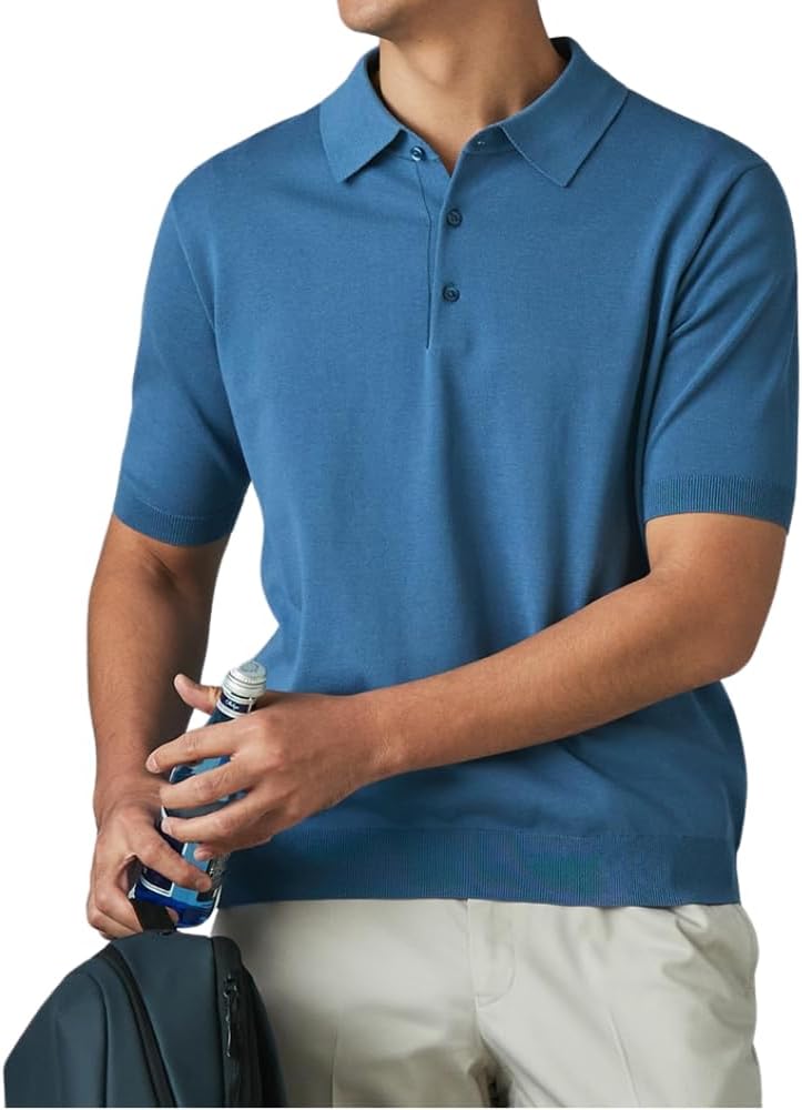 

Однотонная трикотажная рубашка-поло66SUSM433 Черная L Orihica