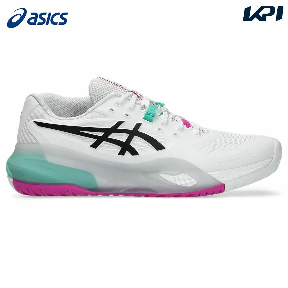 Теннисные кроссовки «GEL-Resolution X Wide» от ASICS, White-Auroragreen (103)