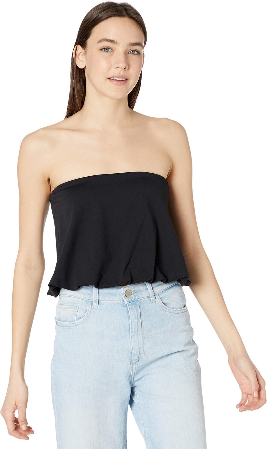 

Топ Susana Monaco Blouson Crop Tube, черный