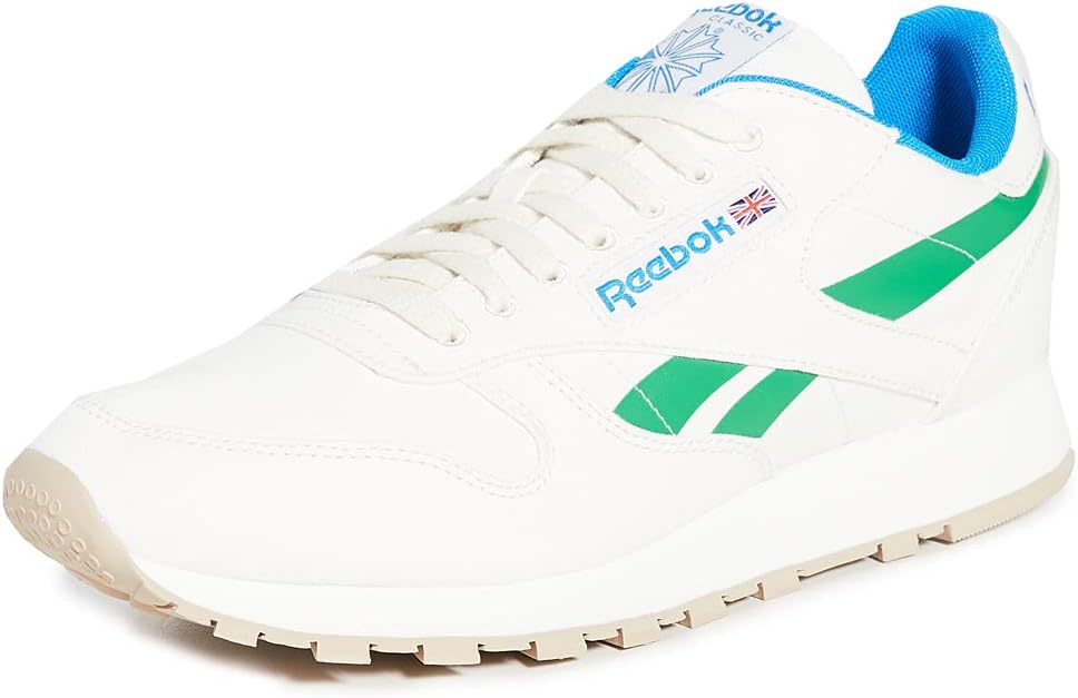 Кроссовки Reebok Classic Leather для мужчин, зеленый/синий