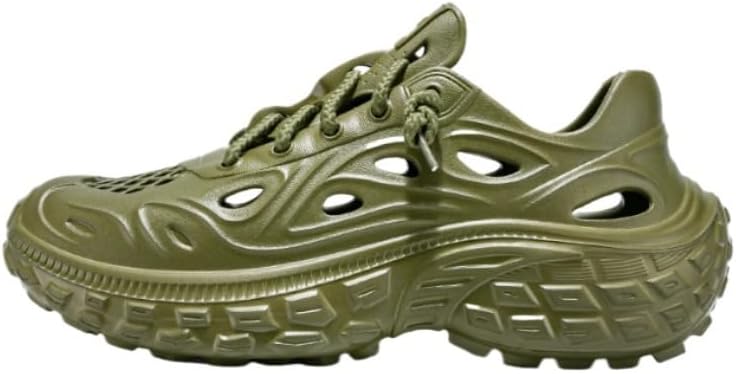 

Мужские спортивные сандалии SPKFHD с толстой подошвой и перфорацией - противоскользящие, дышащие, для пляжа и походов, зеленый