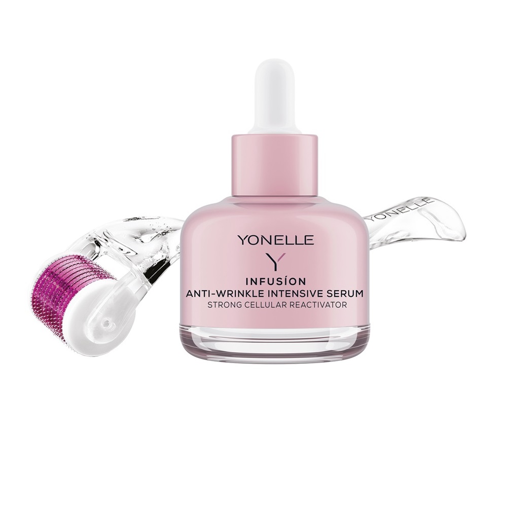 

Мезороллер + сыворотка для лица против морщин infusion micro-needling treatment mezoroller + anti-wrinkle intensive serum Yonelle, количество 1 шт.