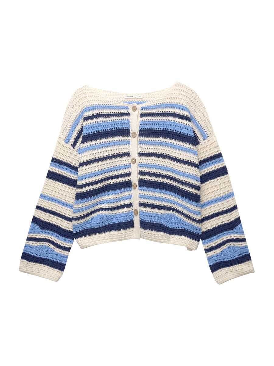 

Вязаный кардиган Pull&Bear, цвет Navy/Azure