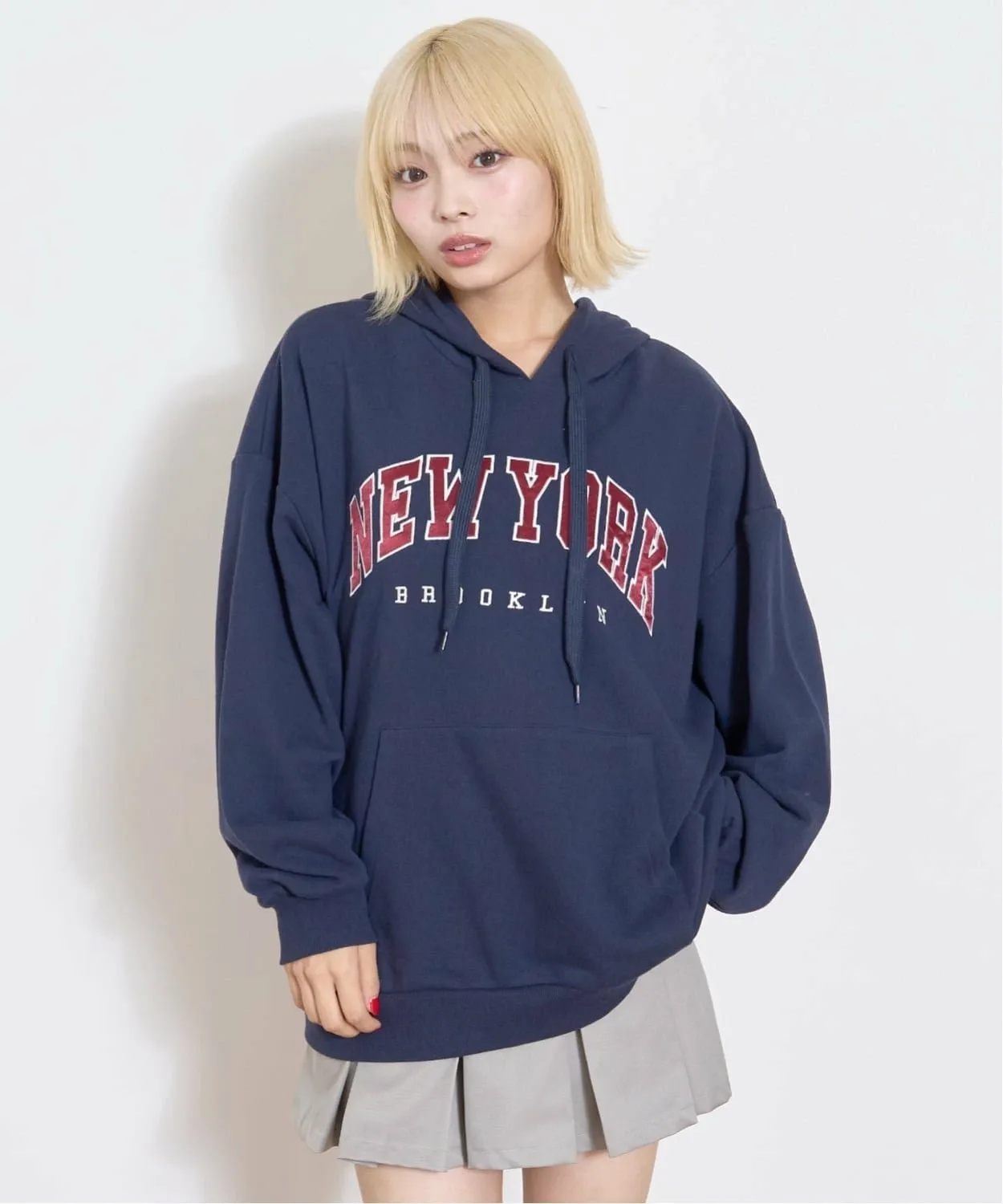 Свободная толстовка для колледжа Lovetoxic, Navy blue