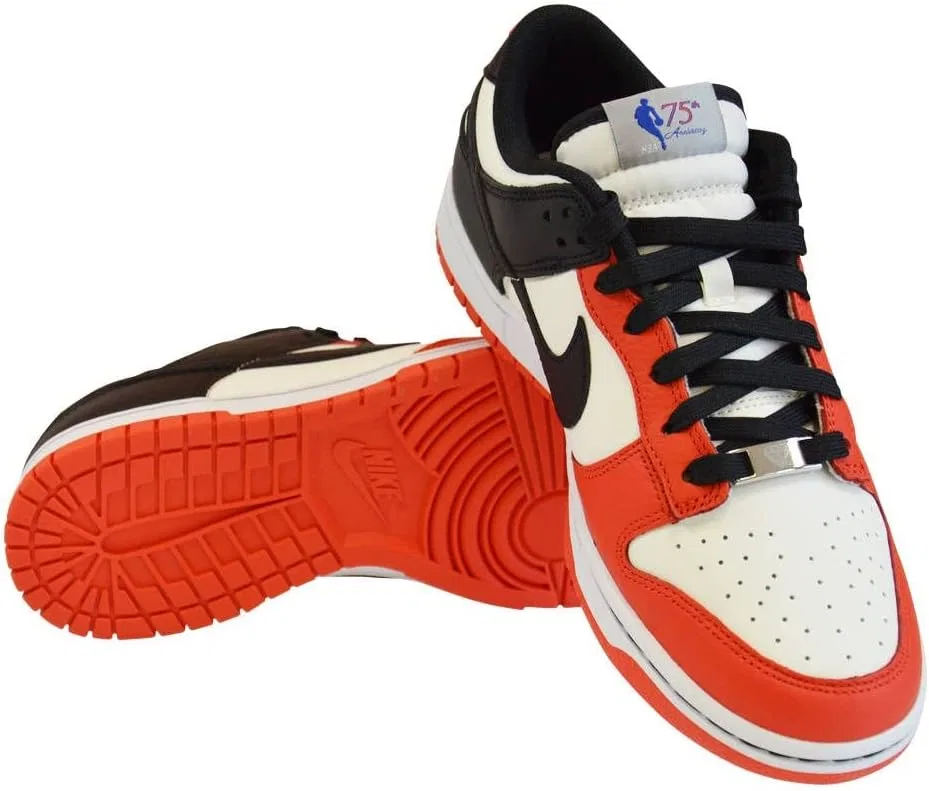 Кроссовки мужские Nike Dunk Low Retro PRM, кожа, Black/White/Red