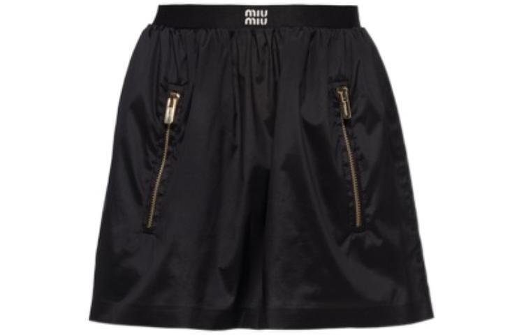

Повседневная юбка женская черная Miu Miu