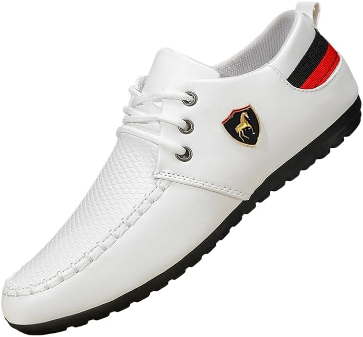 

Мужские повседневные туфли большого размера - стильные и удобные туфли для работы и повседневной носки Spkfhd, белый