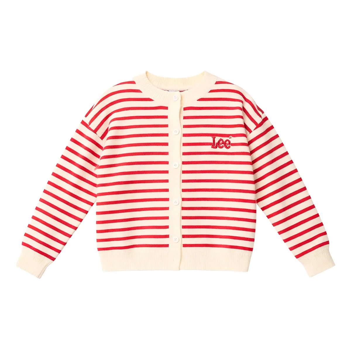 Детский свитер с лацканом Lee, Red Stripes