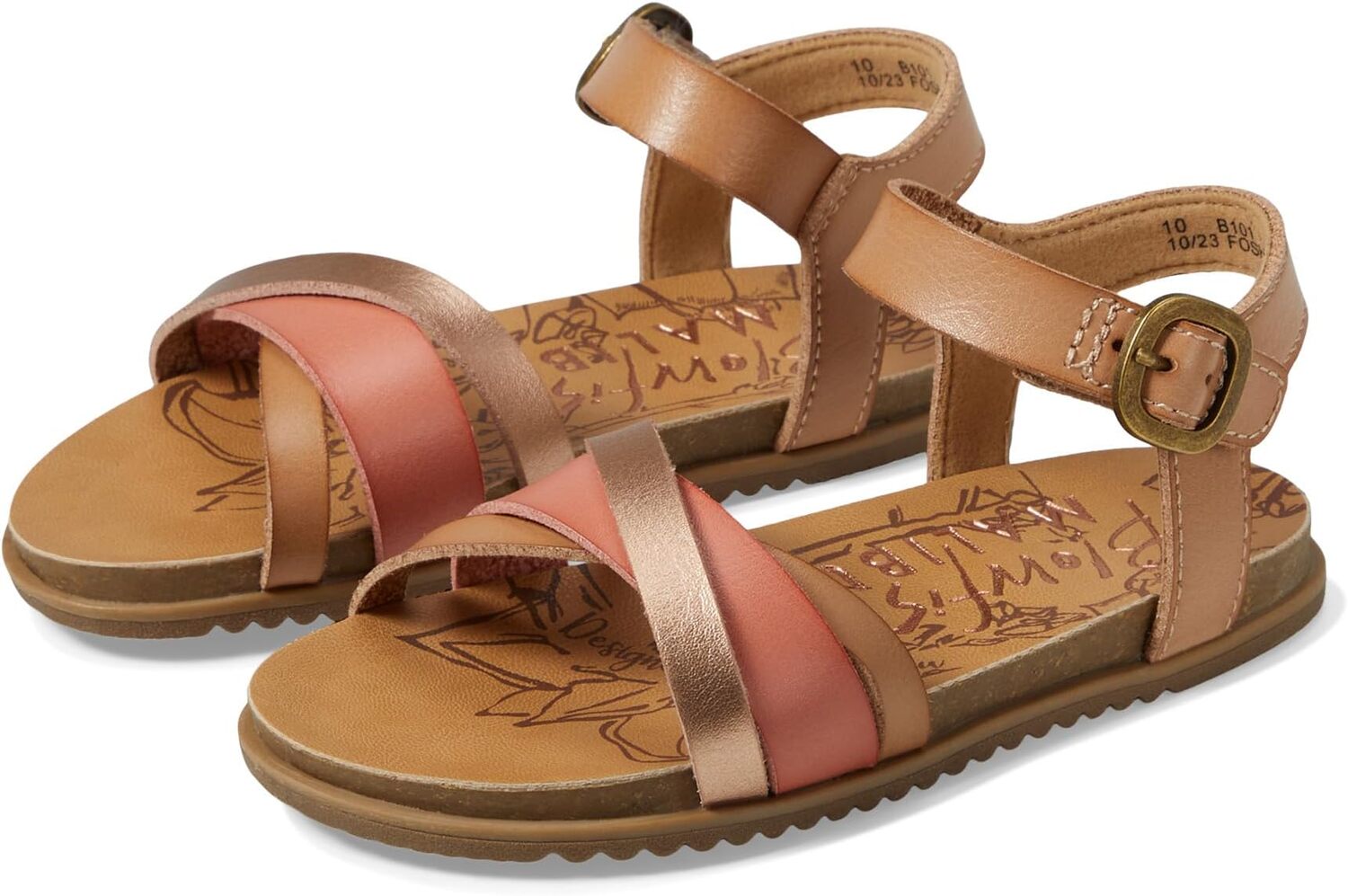 

Сандалии Blowfish Malibu Monti-T, цвет Terracotta/Dune/Rosegold