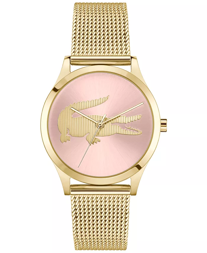 

Женские часы Crocodelle с браслетом из стальной сетки золотого оттенка, 36 мм Lacoste