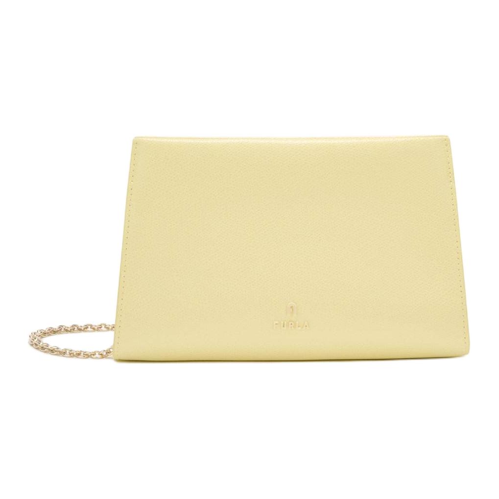 

Furla Кожаная мини сумка через плечо женская желтая