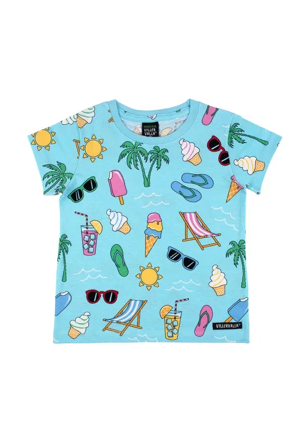Футболка Villervalla 0143mra print t-shirt, летний день легкий бриз