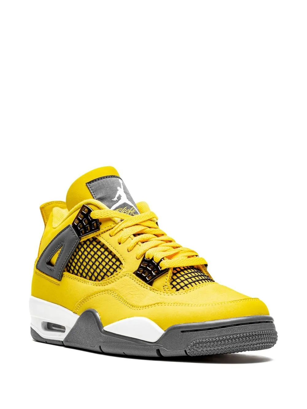 Кроссовки Air  4 Retro Lightning 2021 Jordan, желтый — фото 2
