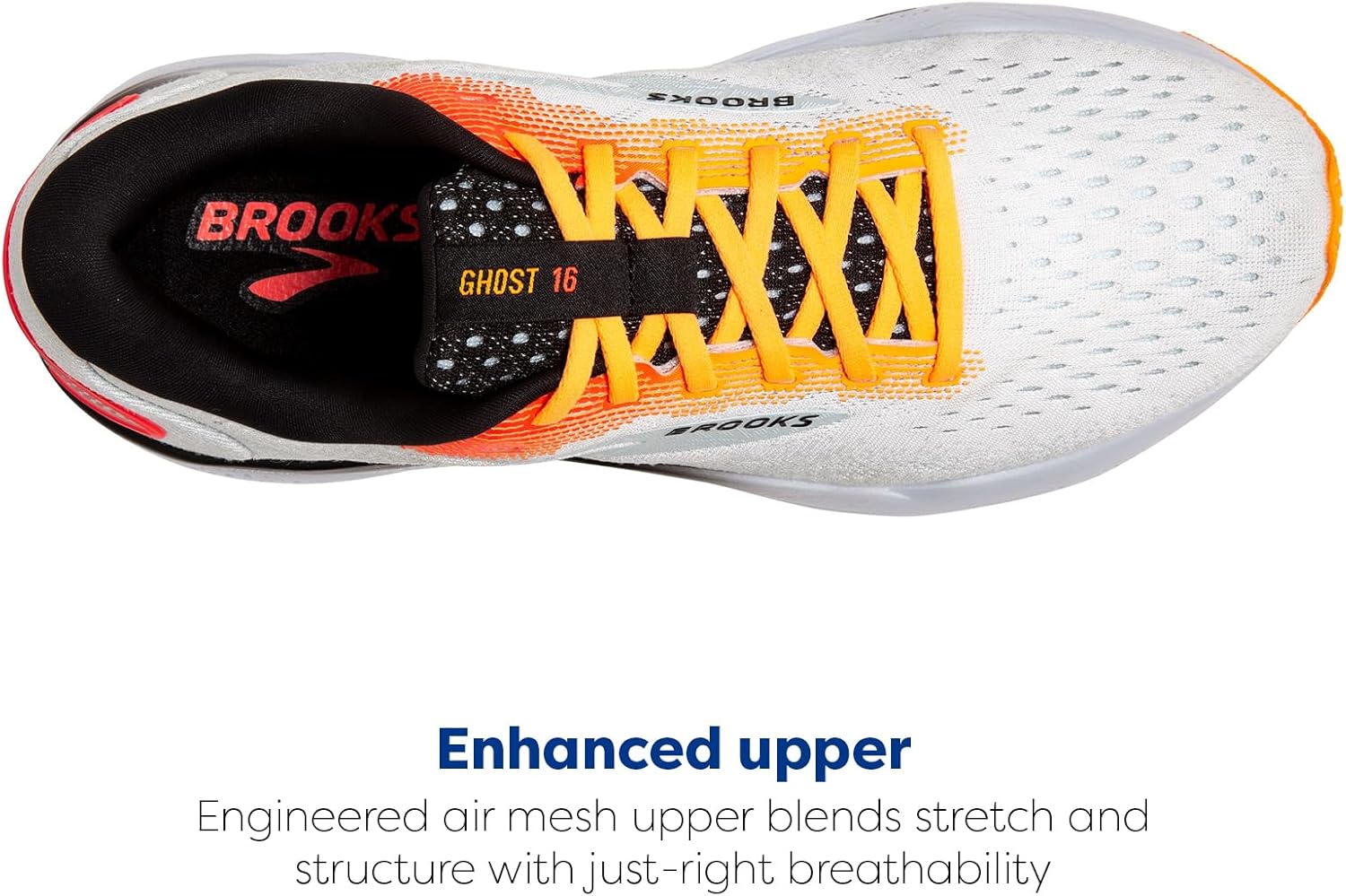 Мужские нейтральные беговые кроссовки Brooks Ghost 16, белый — фото 4