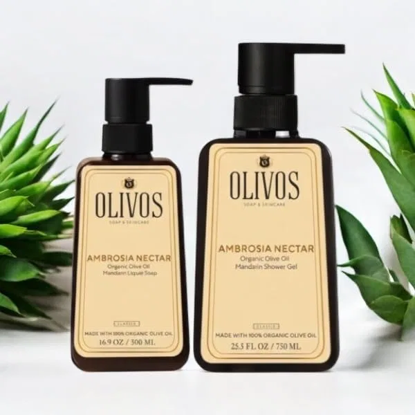 Набор OLIVOS Mandarin: органическое жидкое мыло и гель для душа Olivos — фото 2