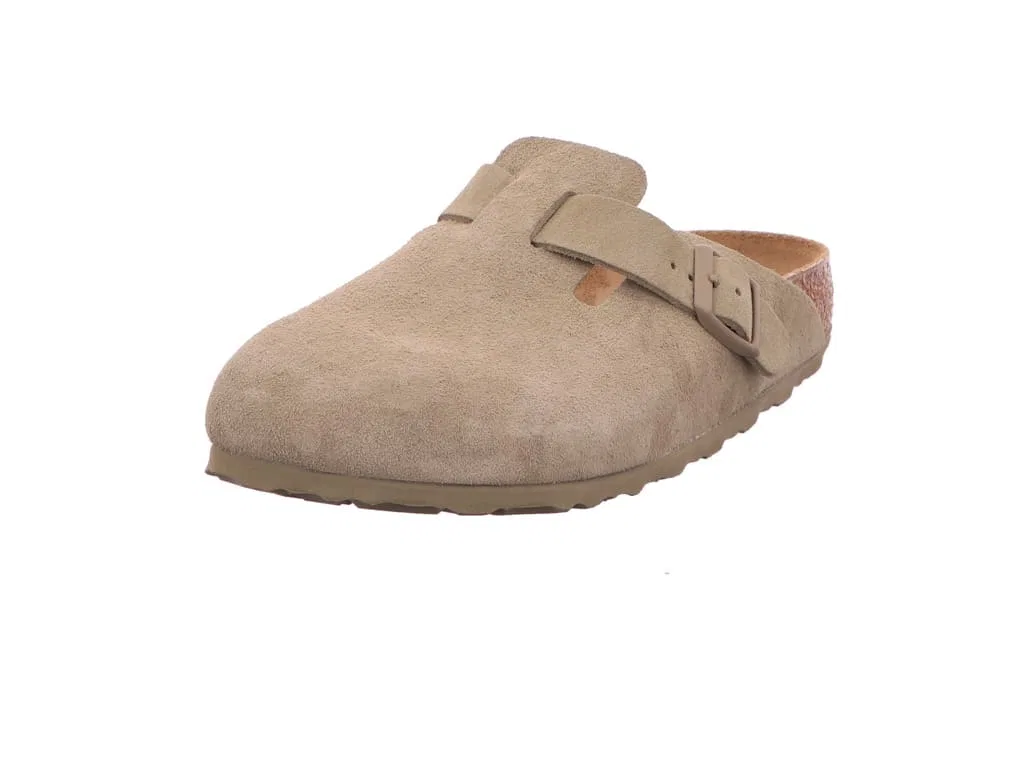 Пантолетта из замши, Birkenstock, хаки