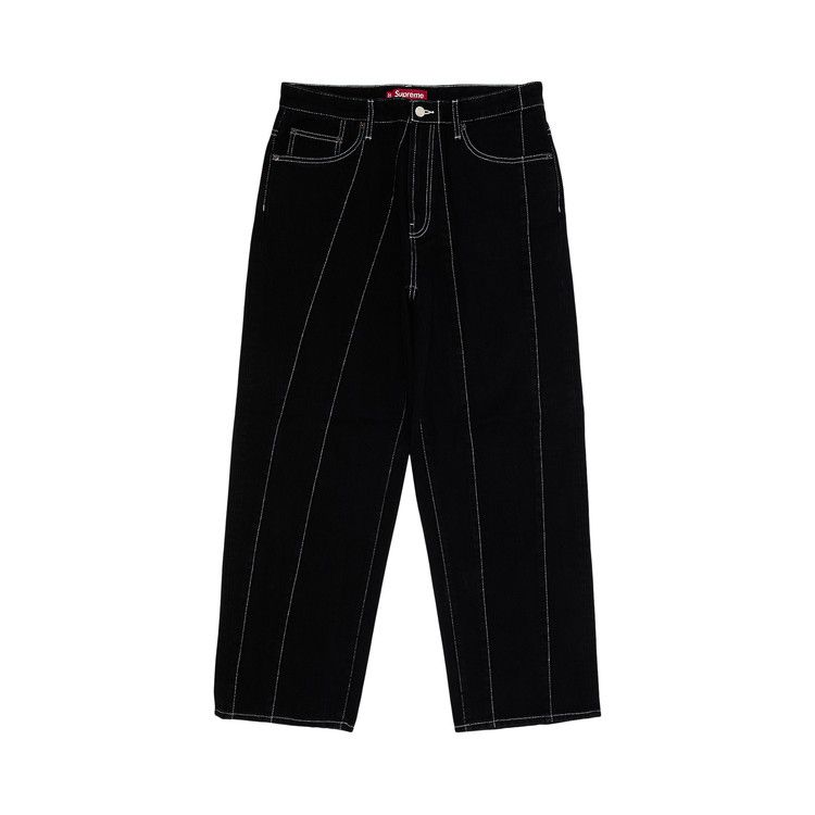 

Джинсы Supreme Paneled Stripe Baggy Jean, Black