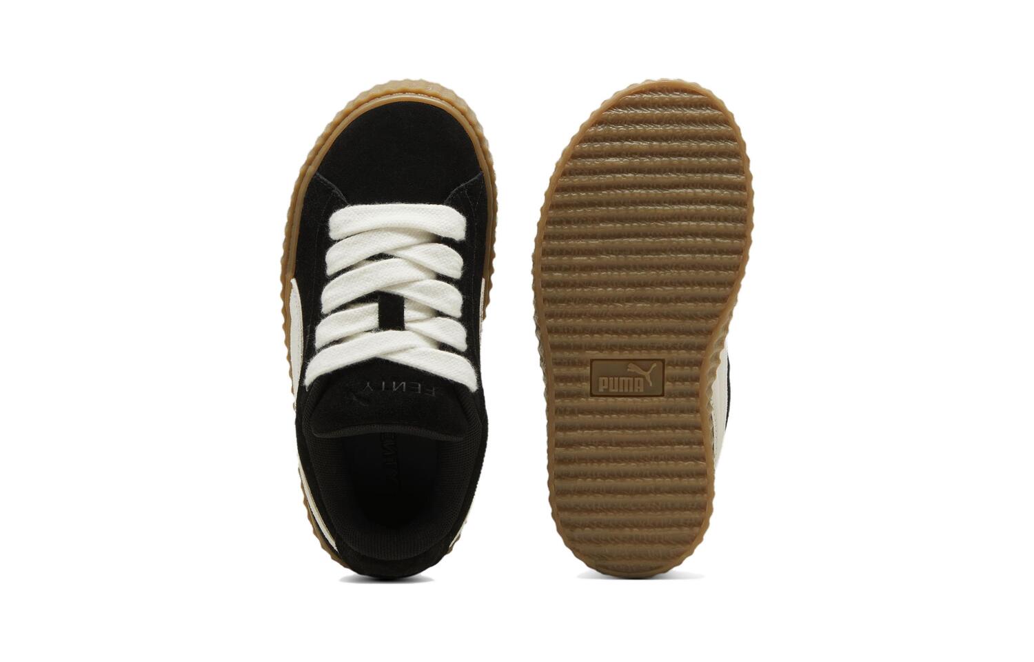 Puma Детская обувь для скейтбординга BP, Black/White — фото 4