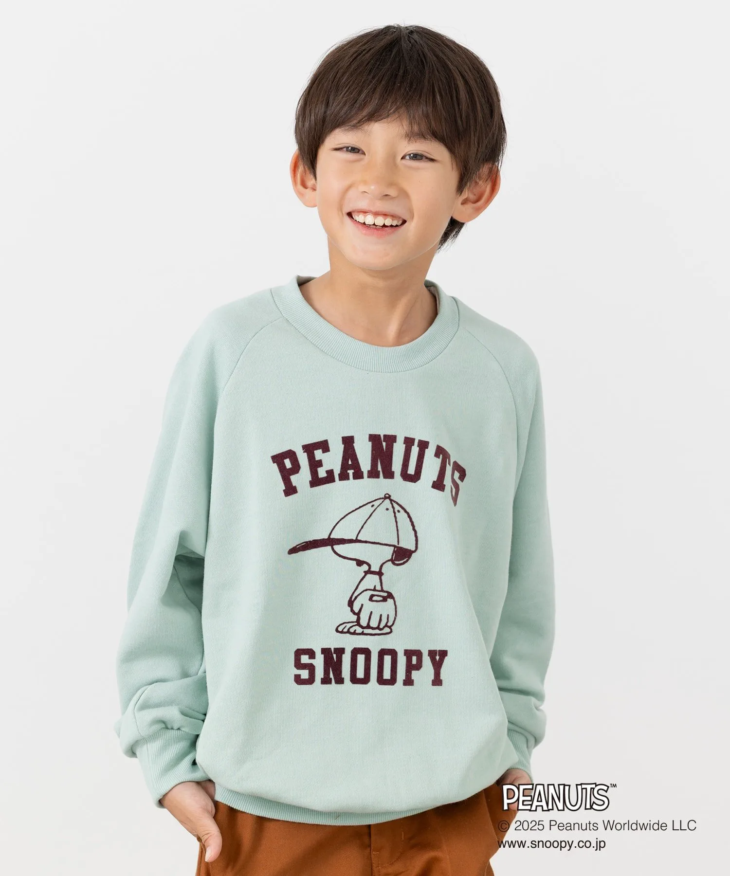 Флисовая толстовка с рисунком арахиса Peanuts, F Raglan/Mint