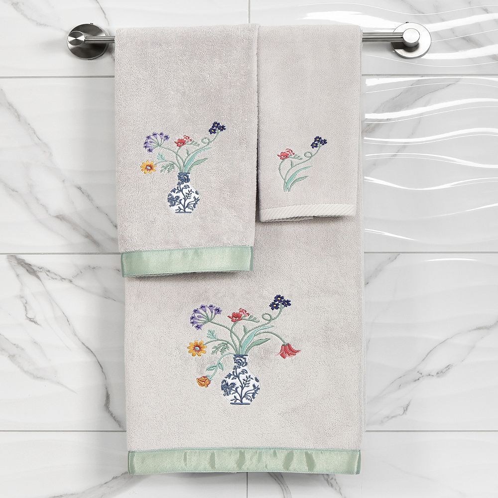 

Linum Home Textiles Турецкий хлопок Stella Набор полотенец для пальцев с украшением из 2 предметов, цвет Blush