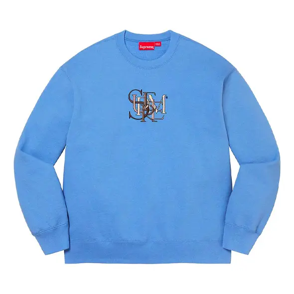 

Свитер overlap crewneck 'blue black' Supreme, синий