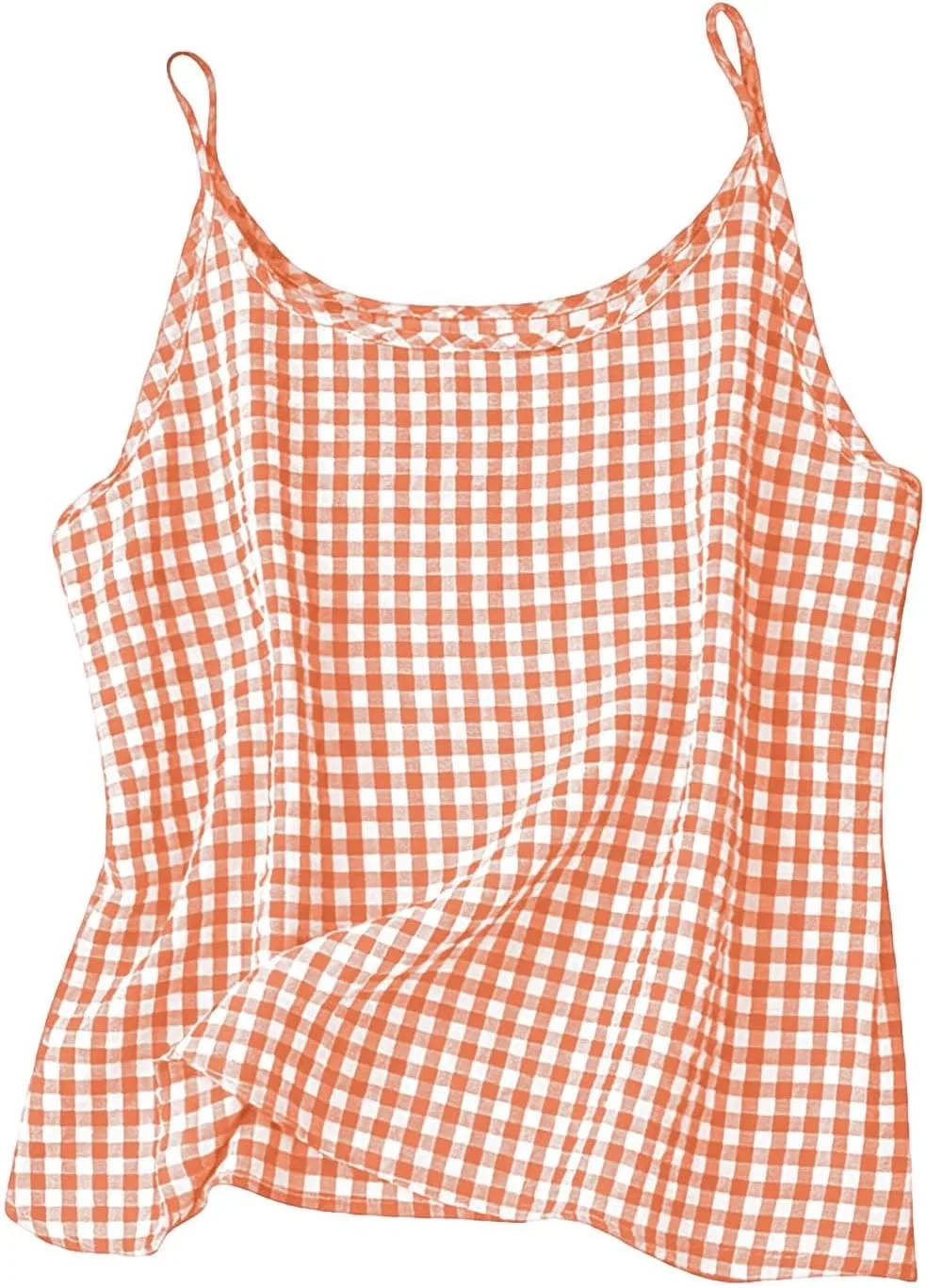 Детский топ на бретелях, хлопок и лён, Orange, One Size