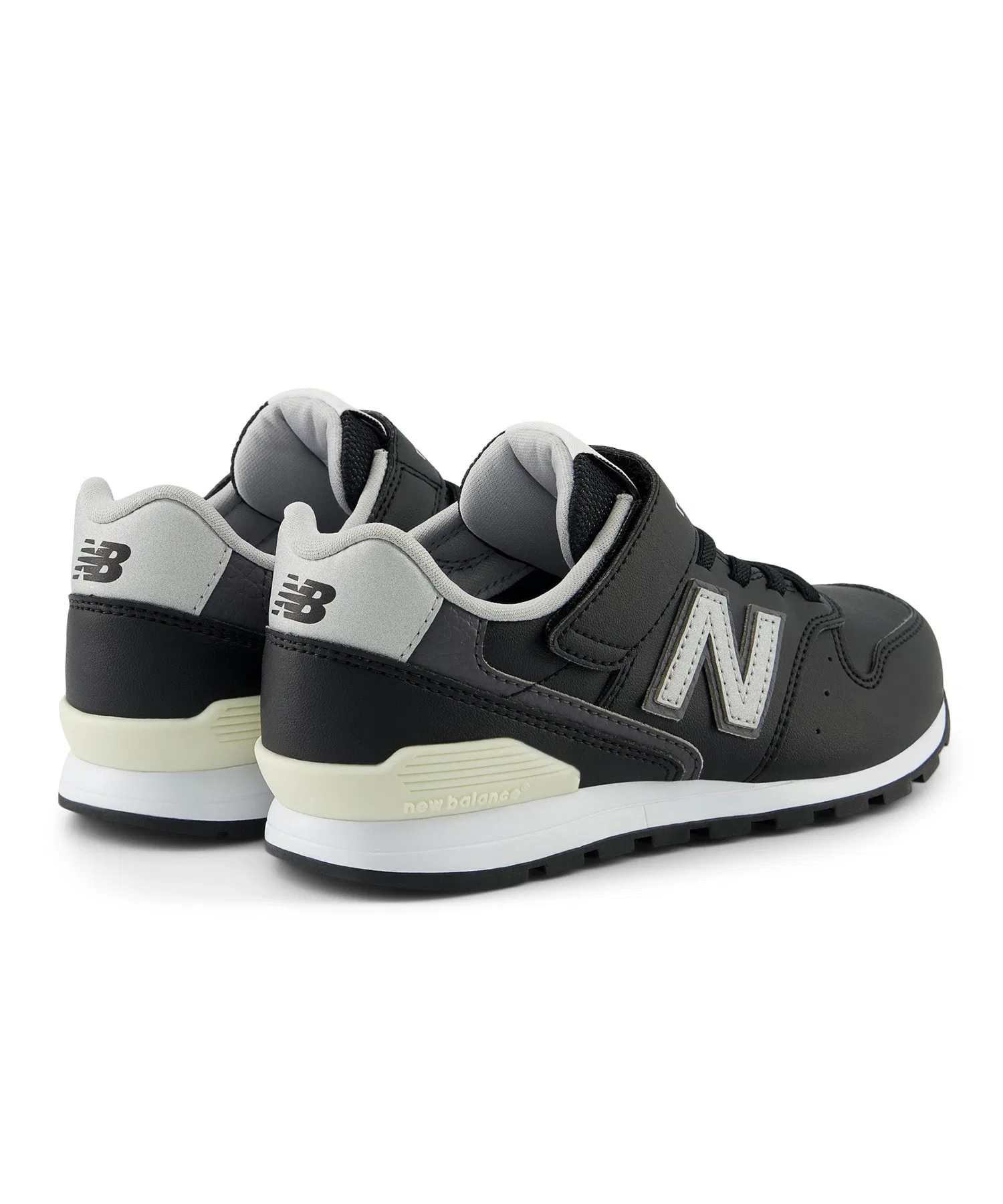 Детские кроссовки New Balance YV996 из искусственной кожи бело-чёрные — фото 4