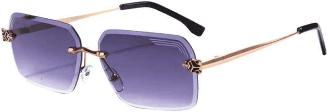 

Солнцезащитные очки без оправы прямоугольной формы для женщин с защитой от УФ-излучения UV400, для вождения, для мужчин, летние аксессуары, маленький размер VFDHN, T22137-c1