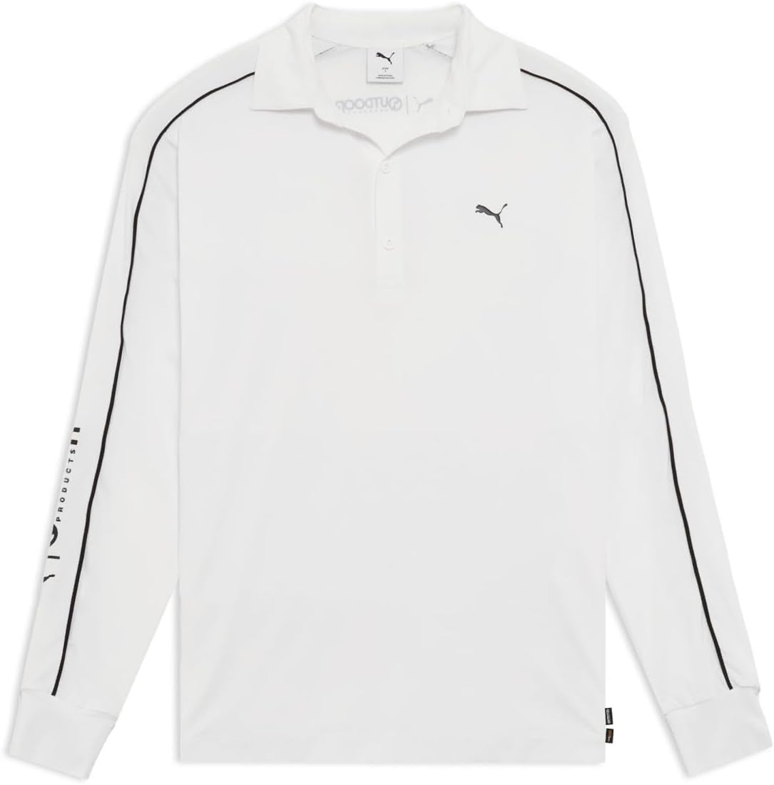 

Футболка-поло для гольфа PUMA x OUTDOOR PRODUCTS, с длинным рукавом, белый