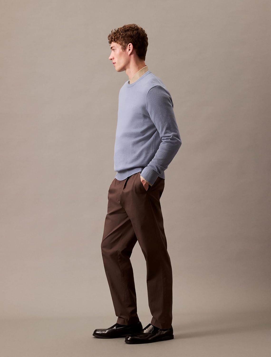 Мужской свитер Calvin Klein из тонкой мериносовой шерсти, Troposphere — фото 3