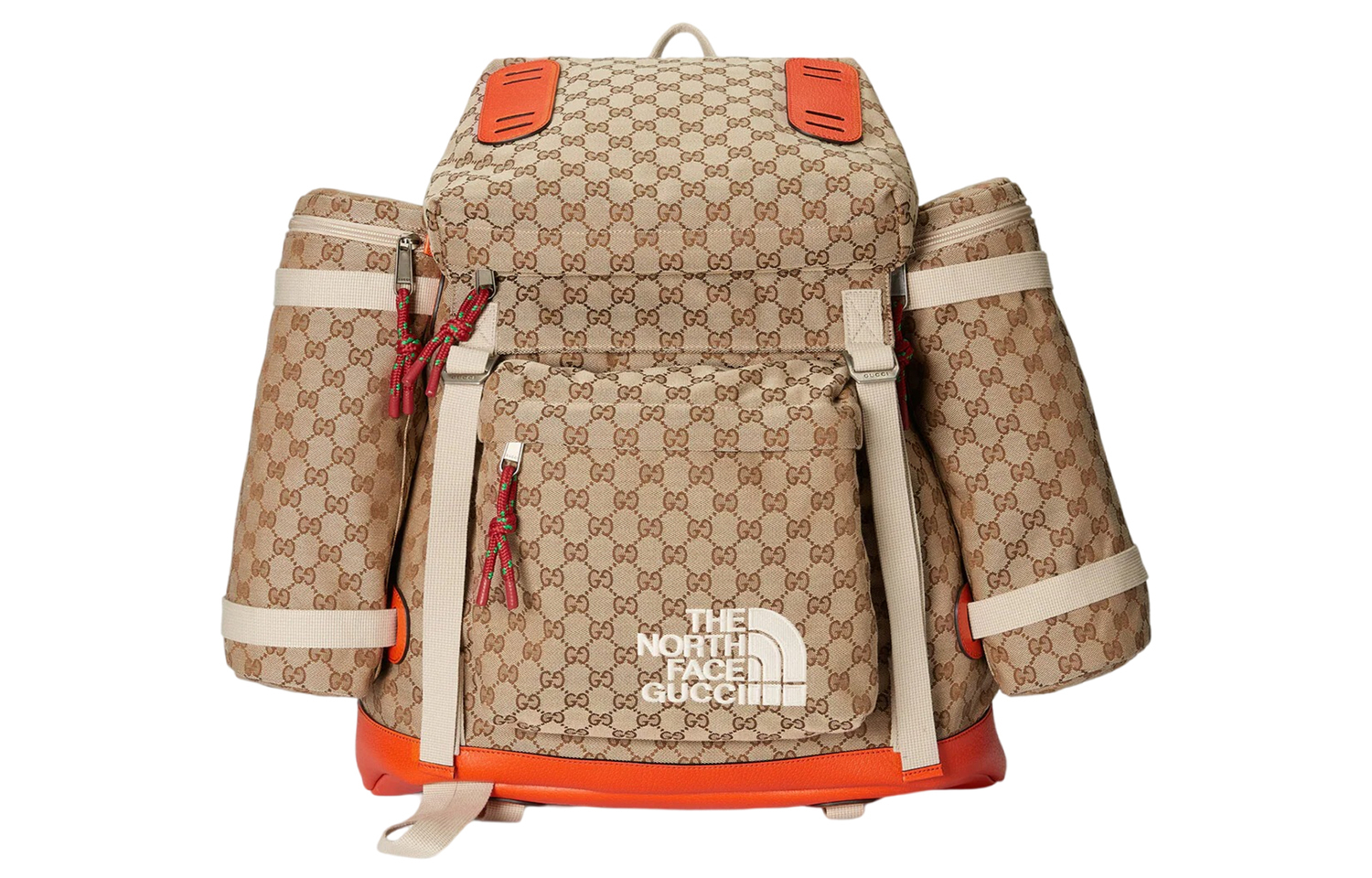 

Рюкзак The North Face Collaboration Collection Canvas Unisex Ebony/Beige/Orange GUCCI, Set (Bag+Dust Bag)