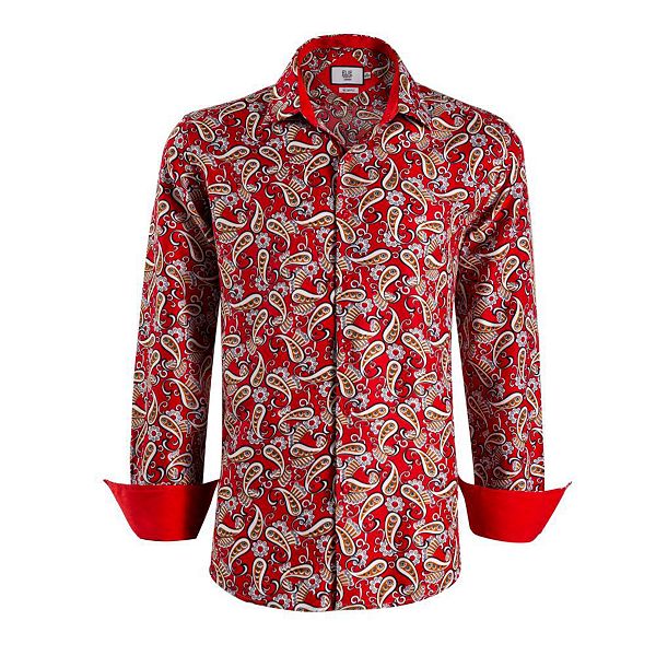 Мальчиковая рубашка slim fit с узором пейсли Elie Balleh, Red — фото 2
