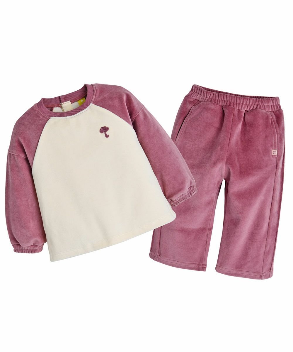 Мягкие и бархатные топы и брюки Moimoln, Pink