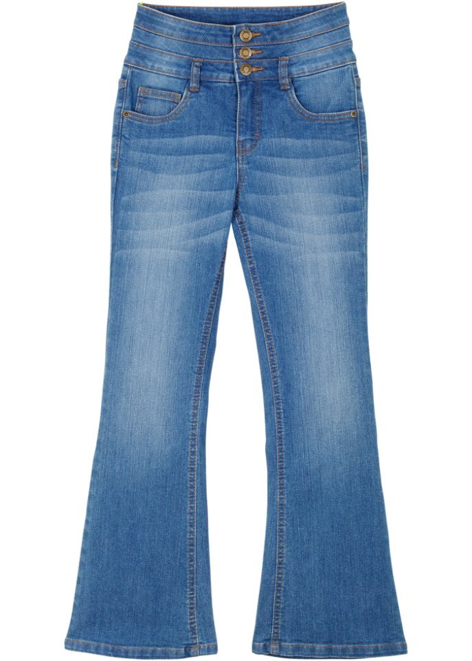 

Расклешенные джинсы для девочек с завышенной талией John Baner Jeanswear, синий