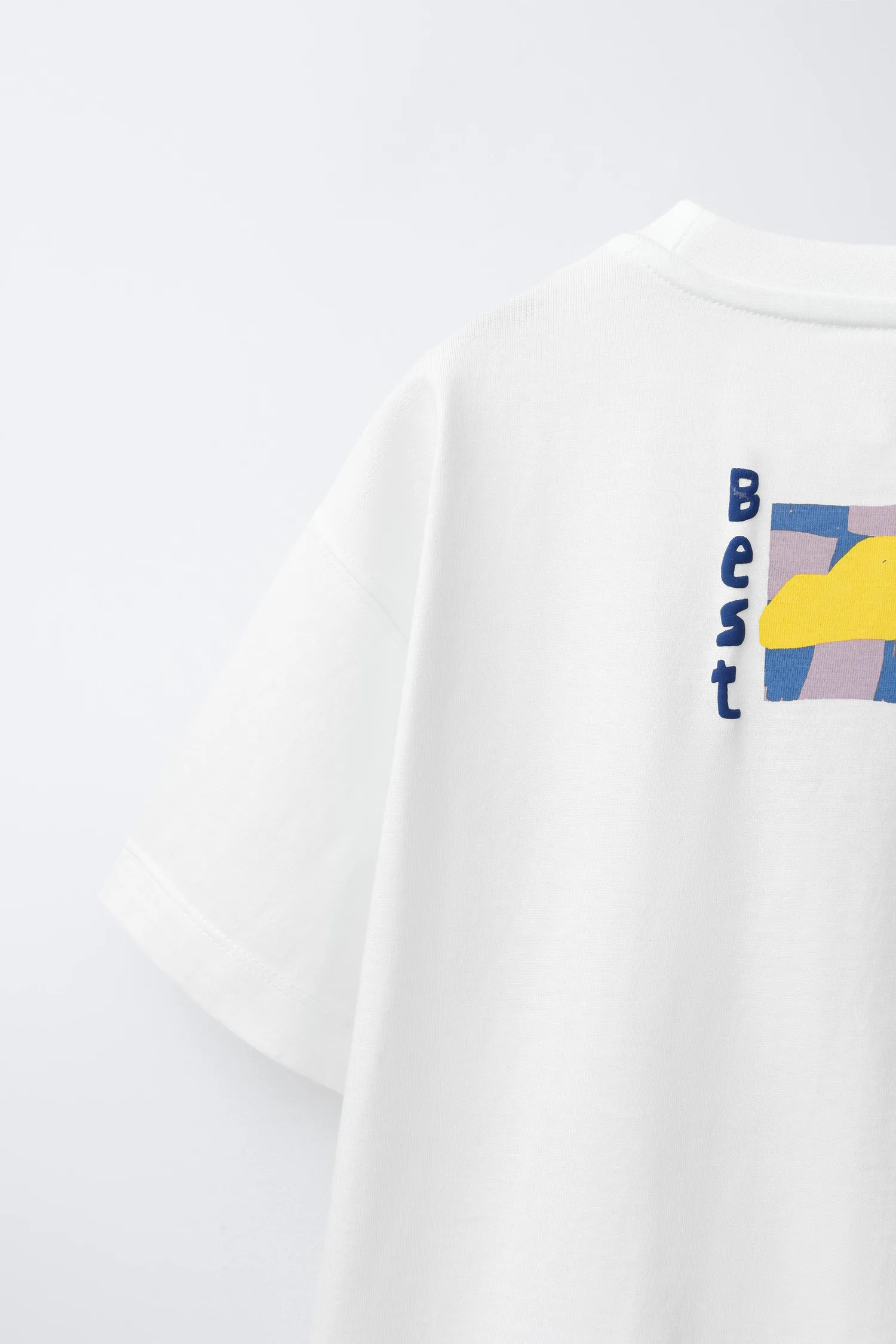 Футболка с графическим принтом Zara, белый — фото 4