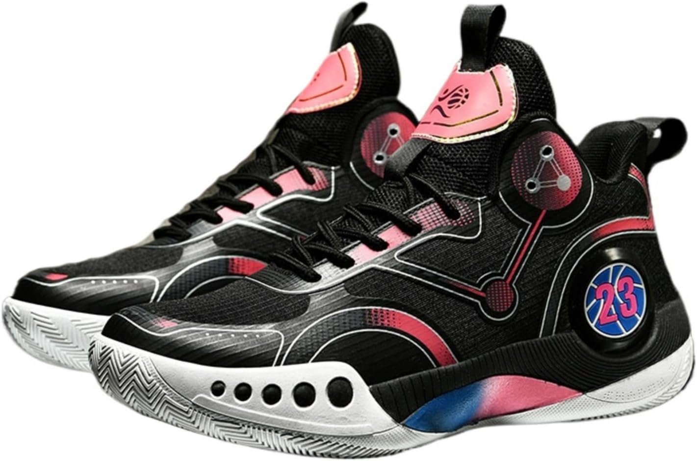 

Мужские баскетбольные кроссовки низкого профиля, нескользящие, для улицы с амортизацией, дышащие легкие спортивные обуви для игровых площадок внутри и снаружи Azttoztto, черный