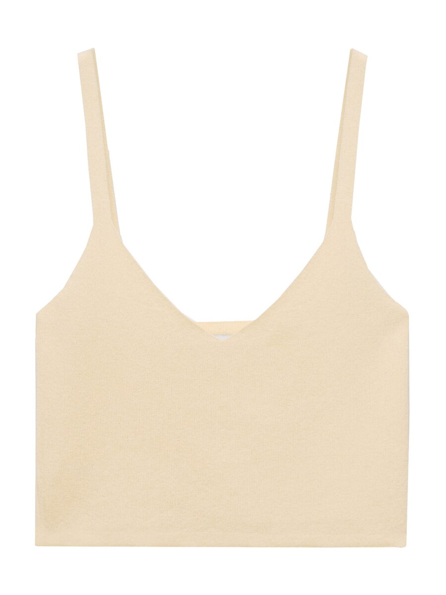 

Вязаный топ MANGO Knitted Top SIMBA, экрю