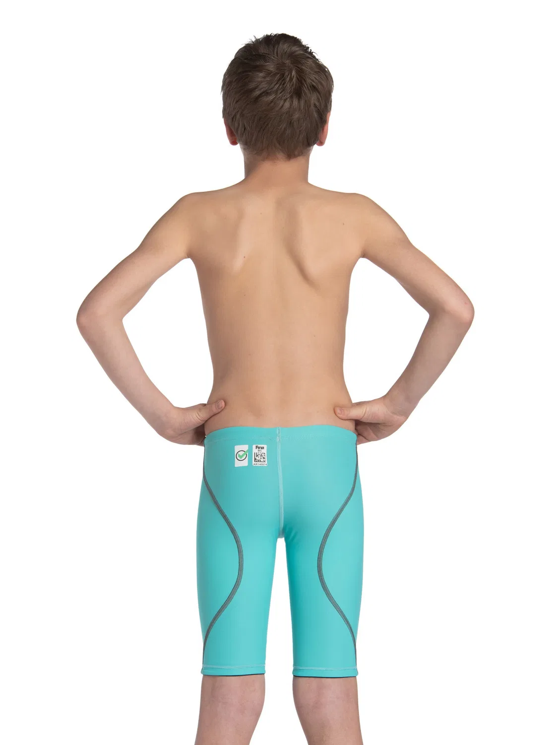 Спортивный купальник Arena Athletic Swimwear POWERSKIN ST NEXT JAMMER JR зеленого цвета — фото 4