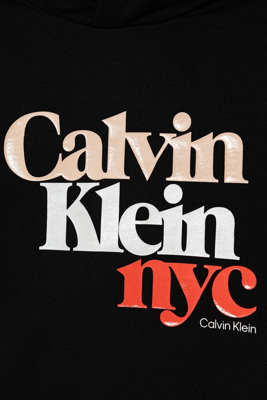 Детская хлопковая толстовка Calvin Klein Jeans, черный — фото 4