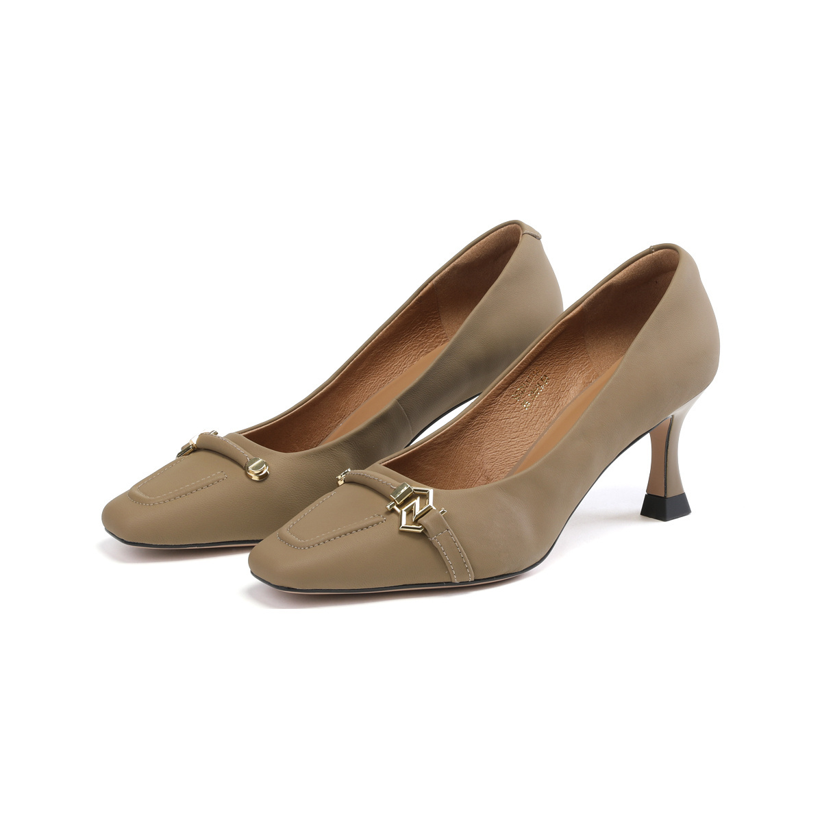 Туфли женские на высоком каблуке St&Sat, цвет Light Brown — фото 4
