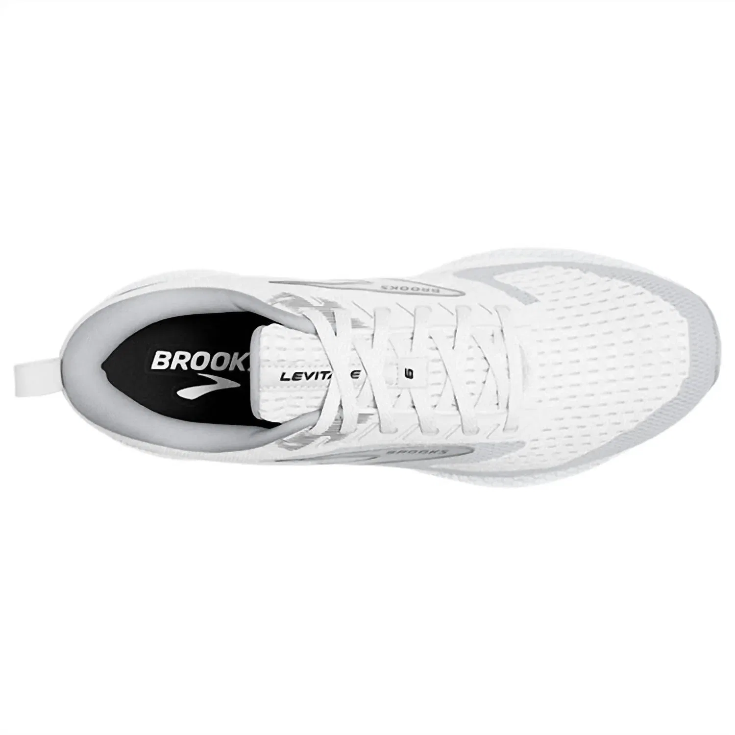 BROOKS Мужские беговые кроссовки Levitate 6 в ярко-белом цвете с рисунком "устричный гриб" — фото 4