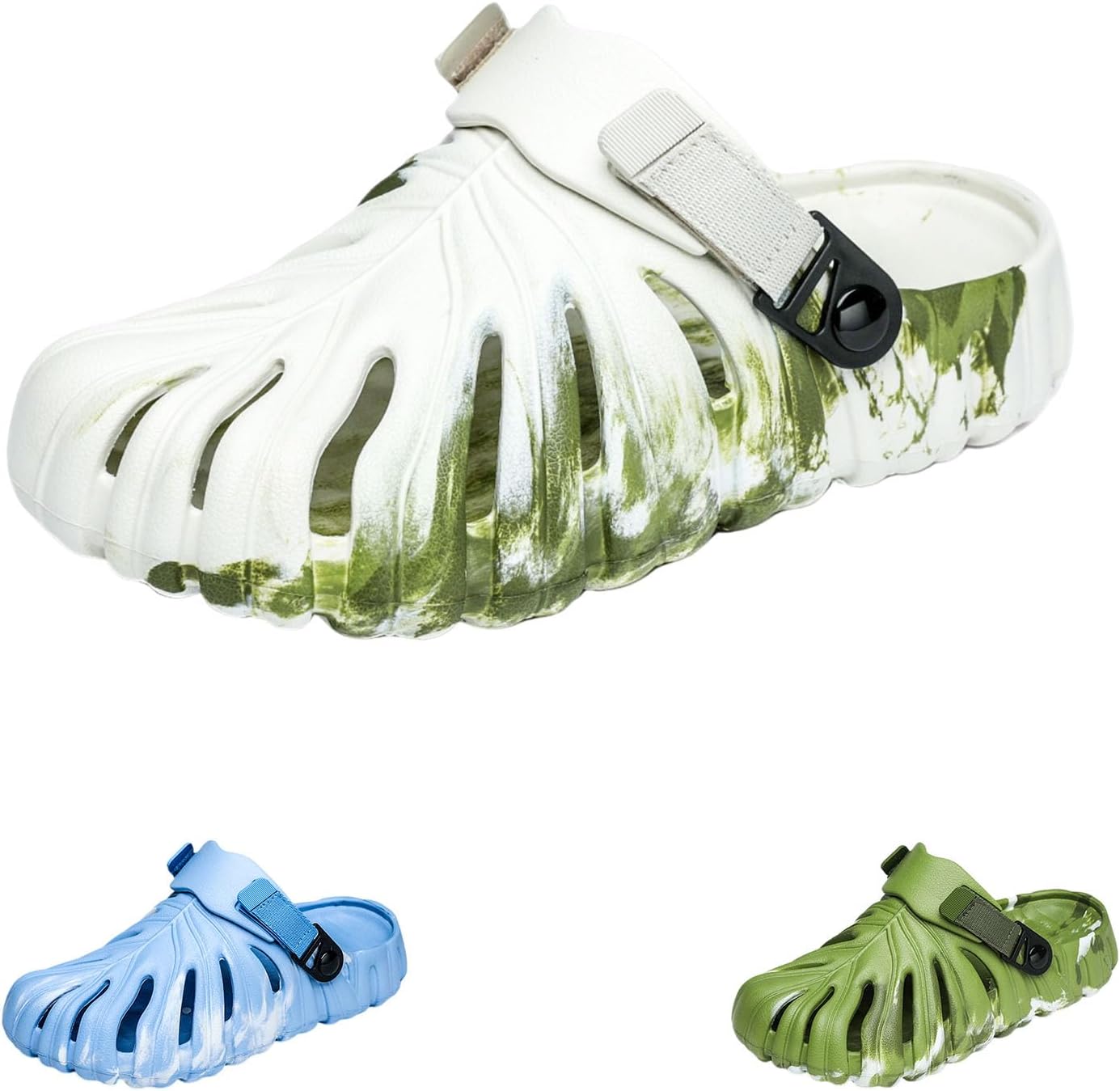 

Тапочки «Монстера» для женщин и мужчин, тапочки с толстой подошвой и мягкой подушкой, нескользящие, быстросохнущие, из ЭВА, для пляжа и душа Imtosec, белый