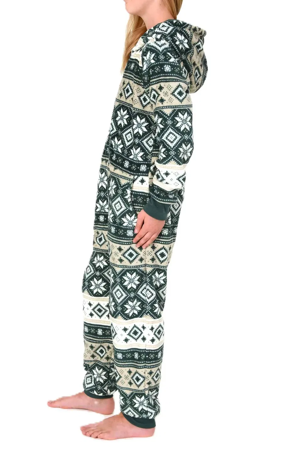 Пижама комбинезон из Coralfleece NORMANN, зеленый