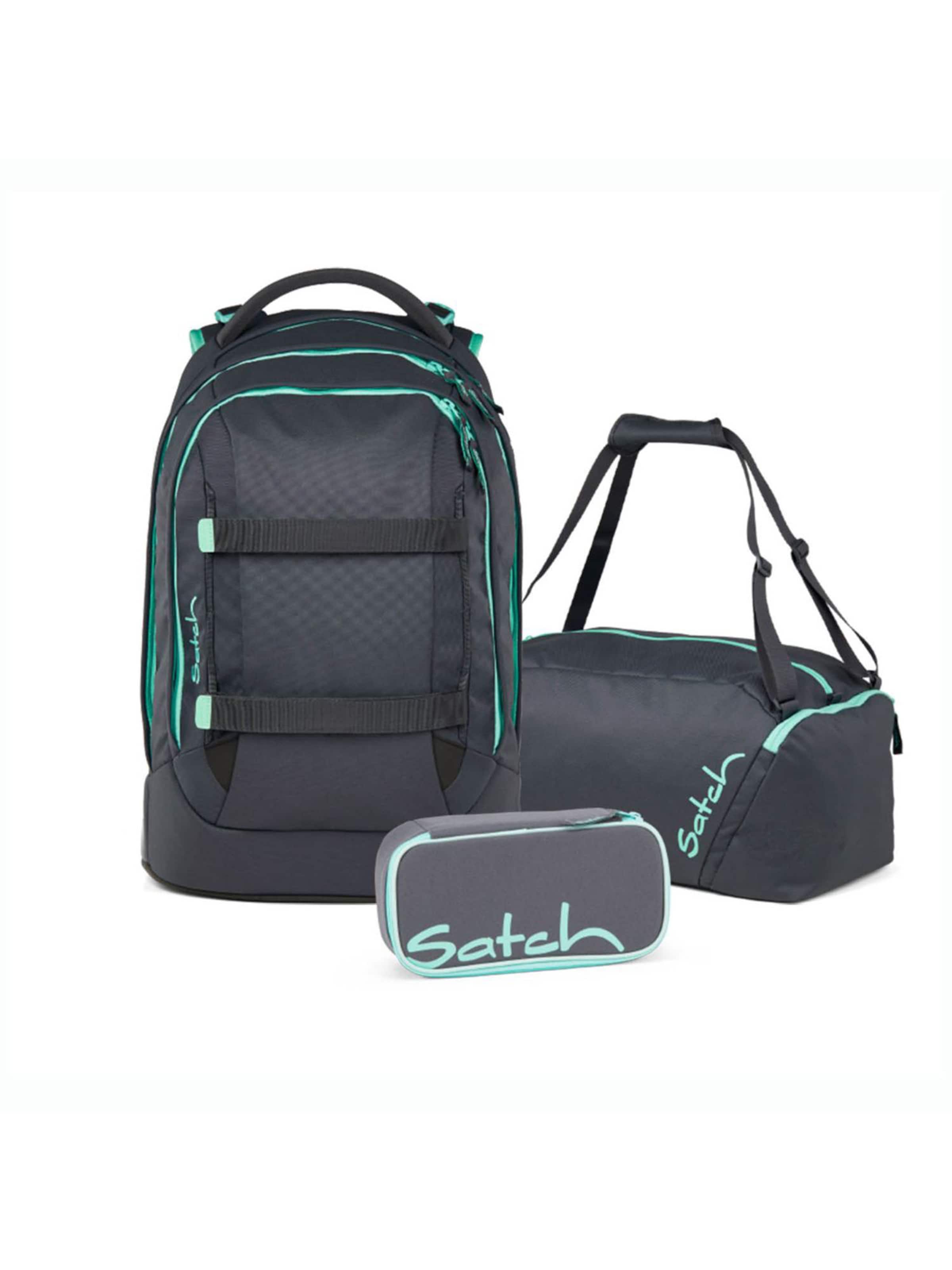 

Satch Рюкзак 'Pack Schulrucksack Set 3tlg' в темно-сером цвете