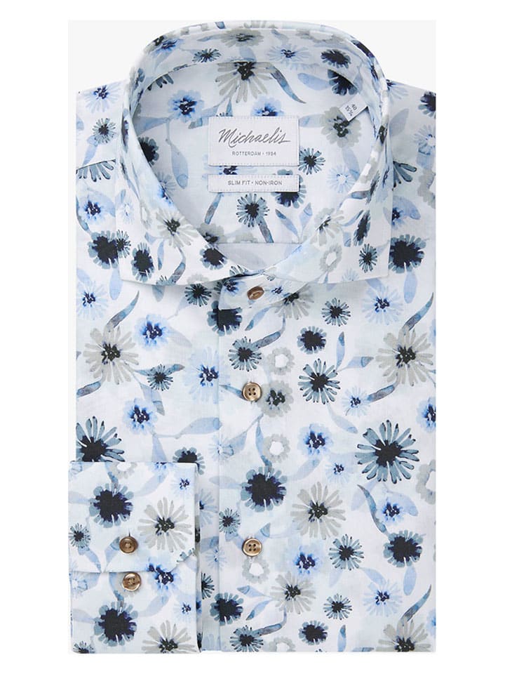 

PROFUOMO Рубашка сине-белого цвета