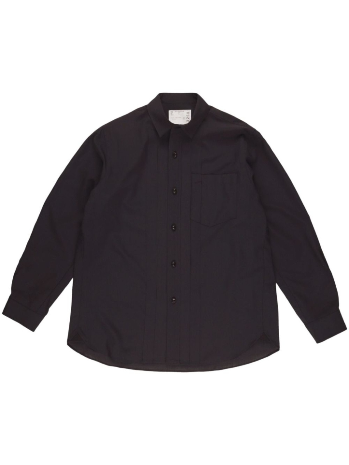 

Рубашка со складками sacai, черный