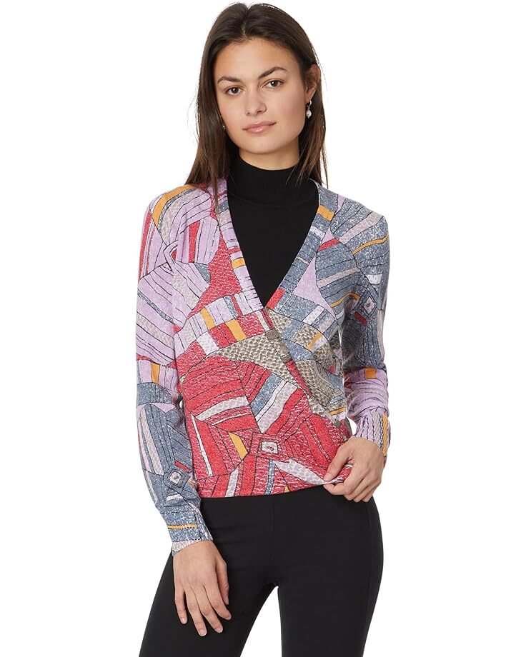 

Свитер NIC+ZOE Mosaic Floral 4-Way Cardigan, цвет Pink Multi