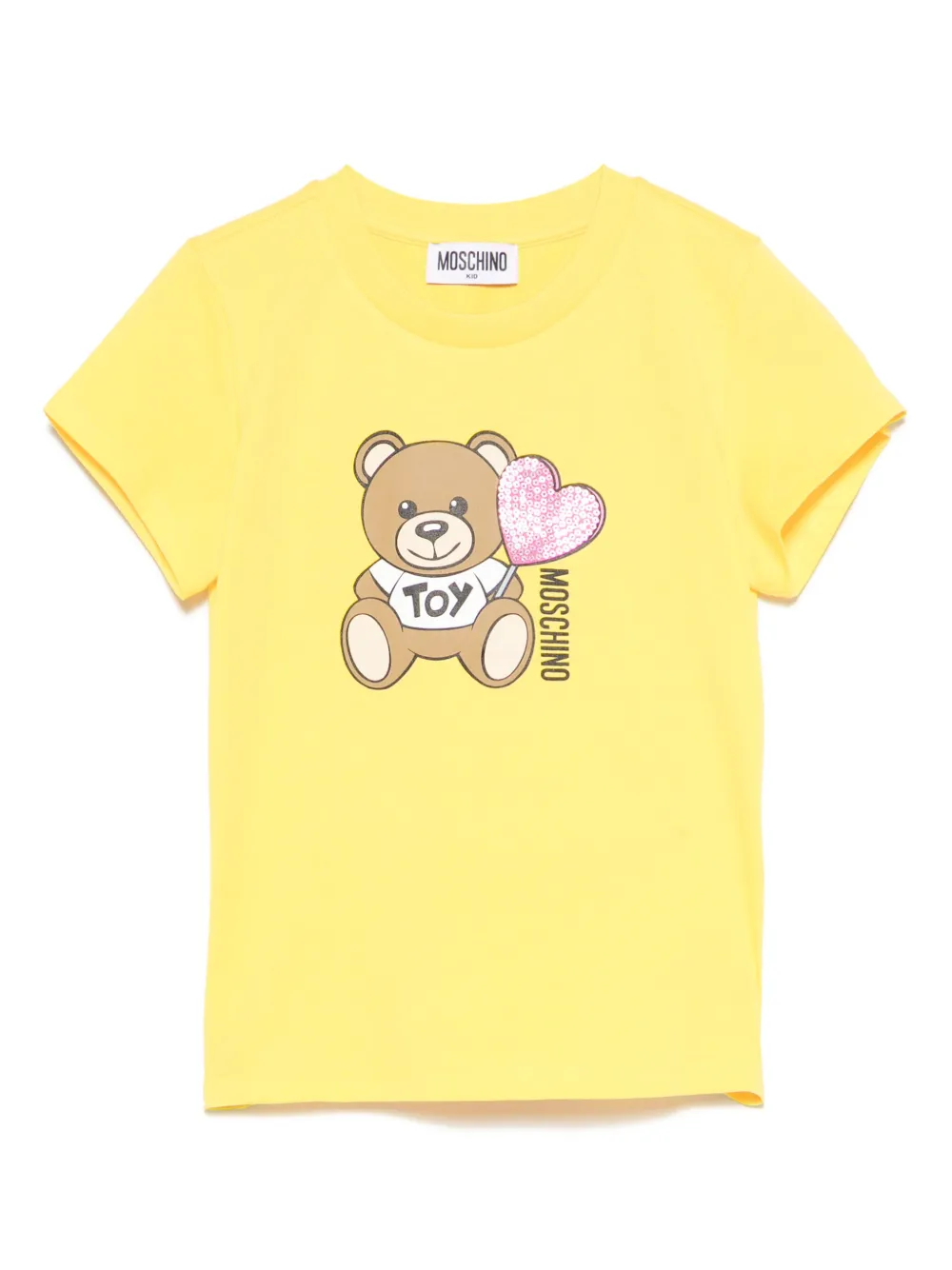 

Футболка с принтом Teddy Bear Moschino Kids, желтый