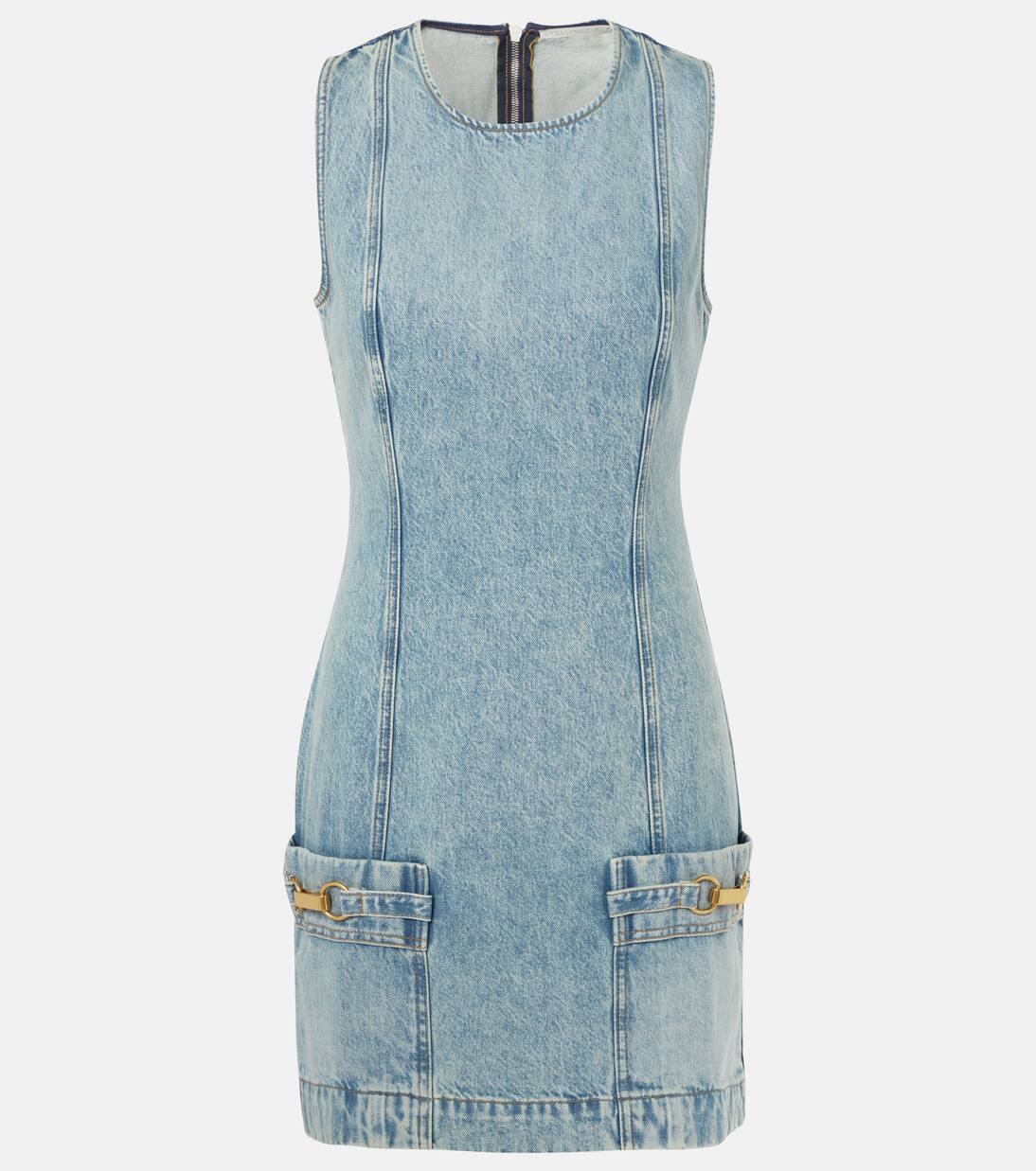 

Джинсовое мини-платье Stella Mccartney, цвет vintage blue denim